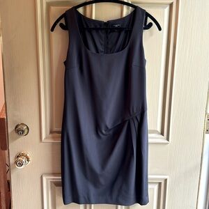 Ann Taylor size 4 petite silk black dress. Polyester lining. Back zipper